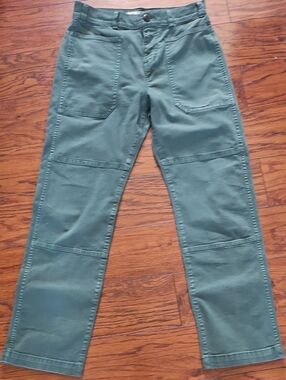Madewell 90's Straight Utility Pants Green Size Petite 26